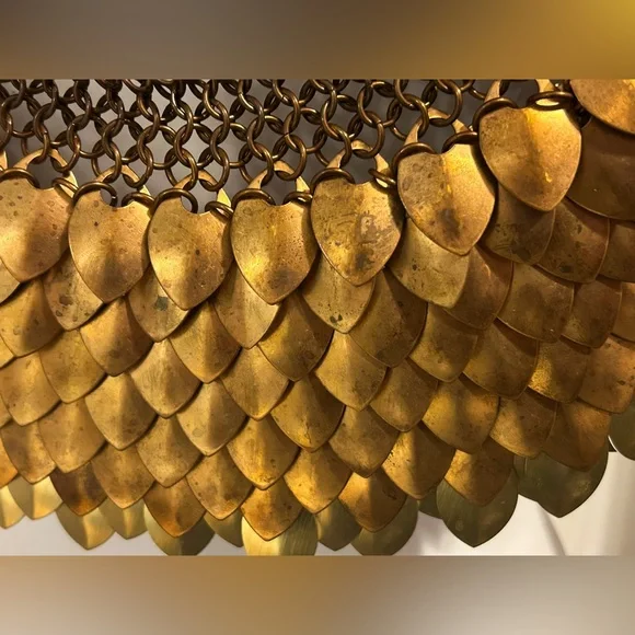 Rare Handmade Bronze Dragon Scales Chainmail Mantle Capulet Game Of Thrones - Picture 6 of 8